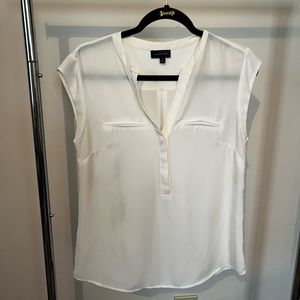The Limited sleeveless blouse with faux front pockets